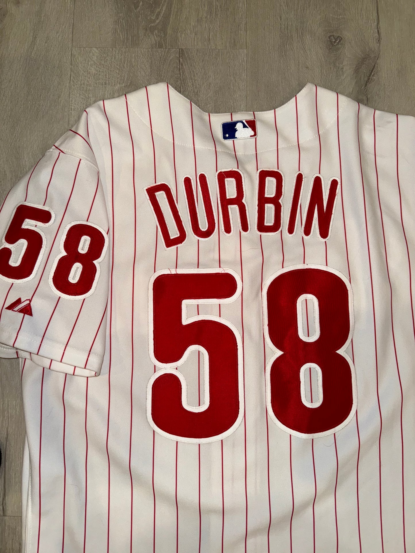 Phillies Chad Durbin game worn jersey #1069