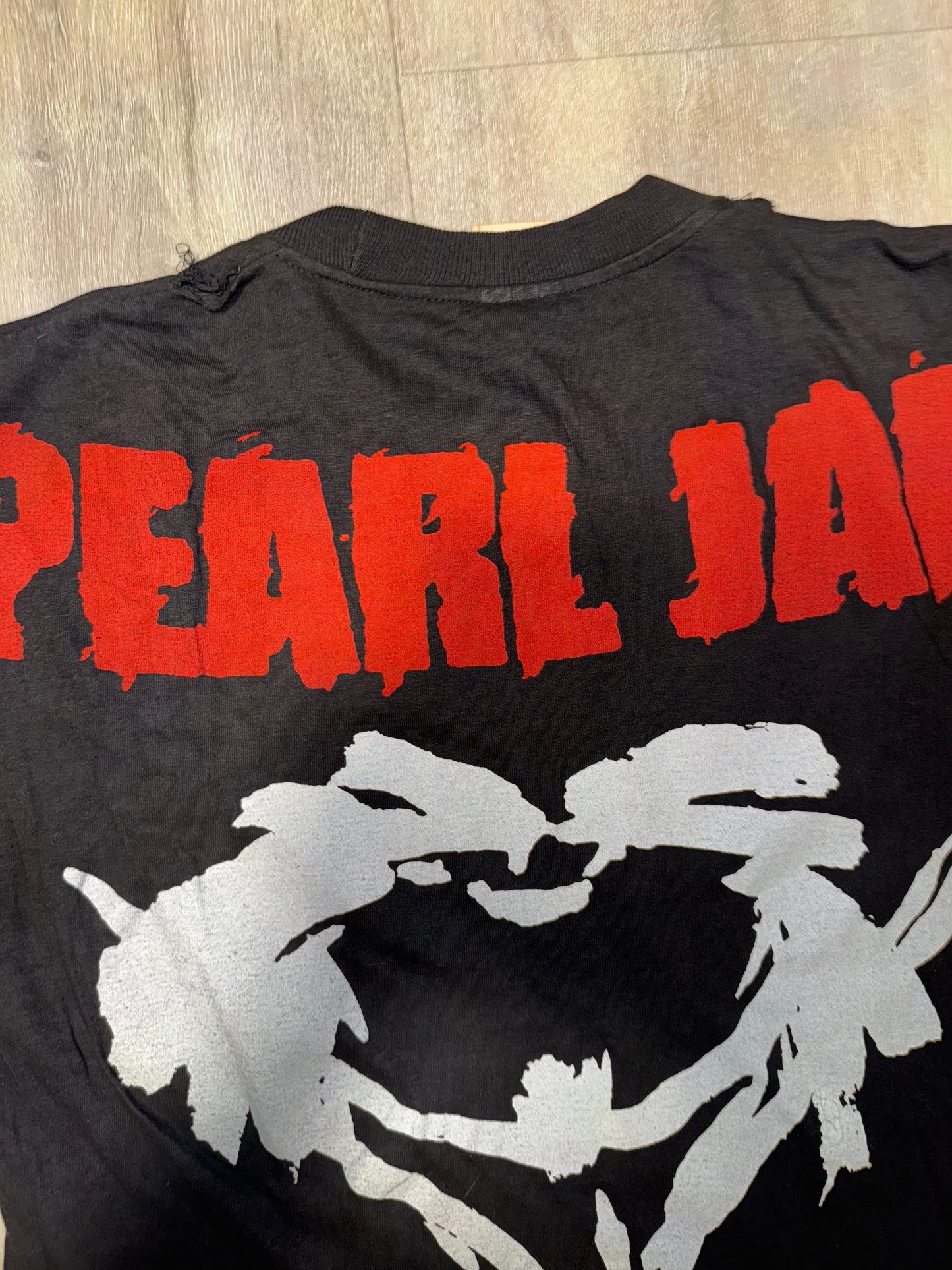 Vintage Pearl Jam Stickman “MegaMan” all over print shirt.