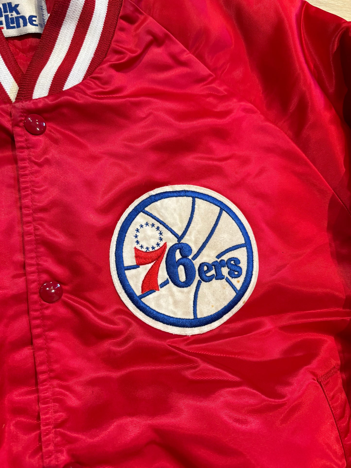 Vintage Philadelphia 76ers Chalk Line Spell Out Jacket