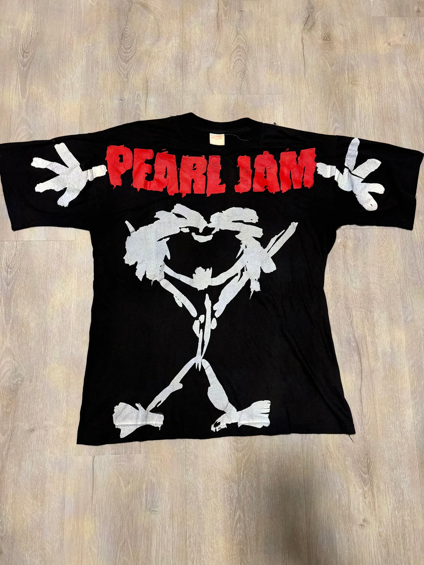 Vintage Pearl Jam Stickman “MegaMan” all over print shirt.