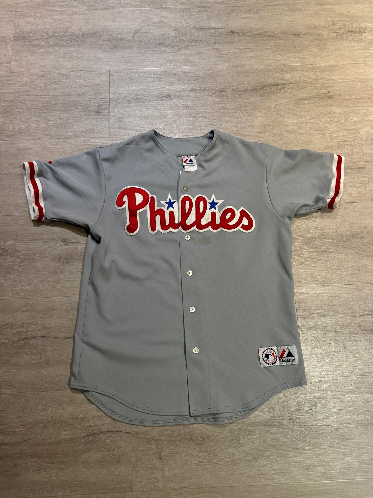 Vintage Philadelphia Phillies Chase Utley Authentic Away Gray Jersey