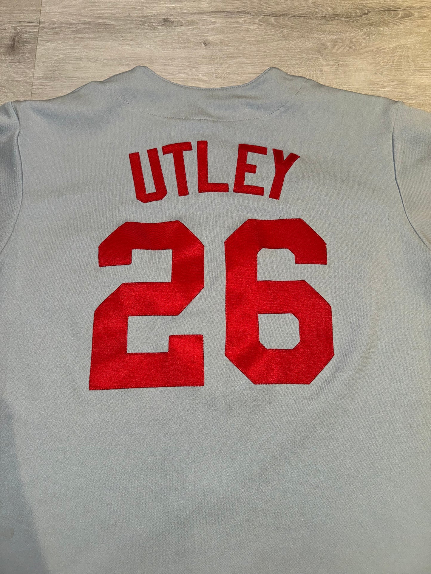 Vintage Philadelphia Phillies Chase Utley Authentic Away Gray Jersey