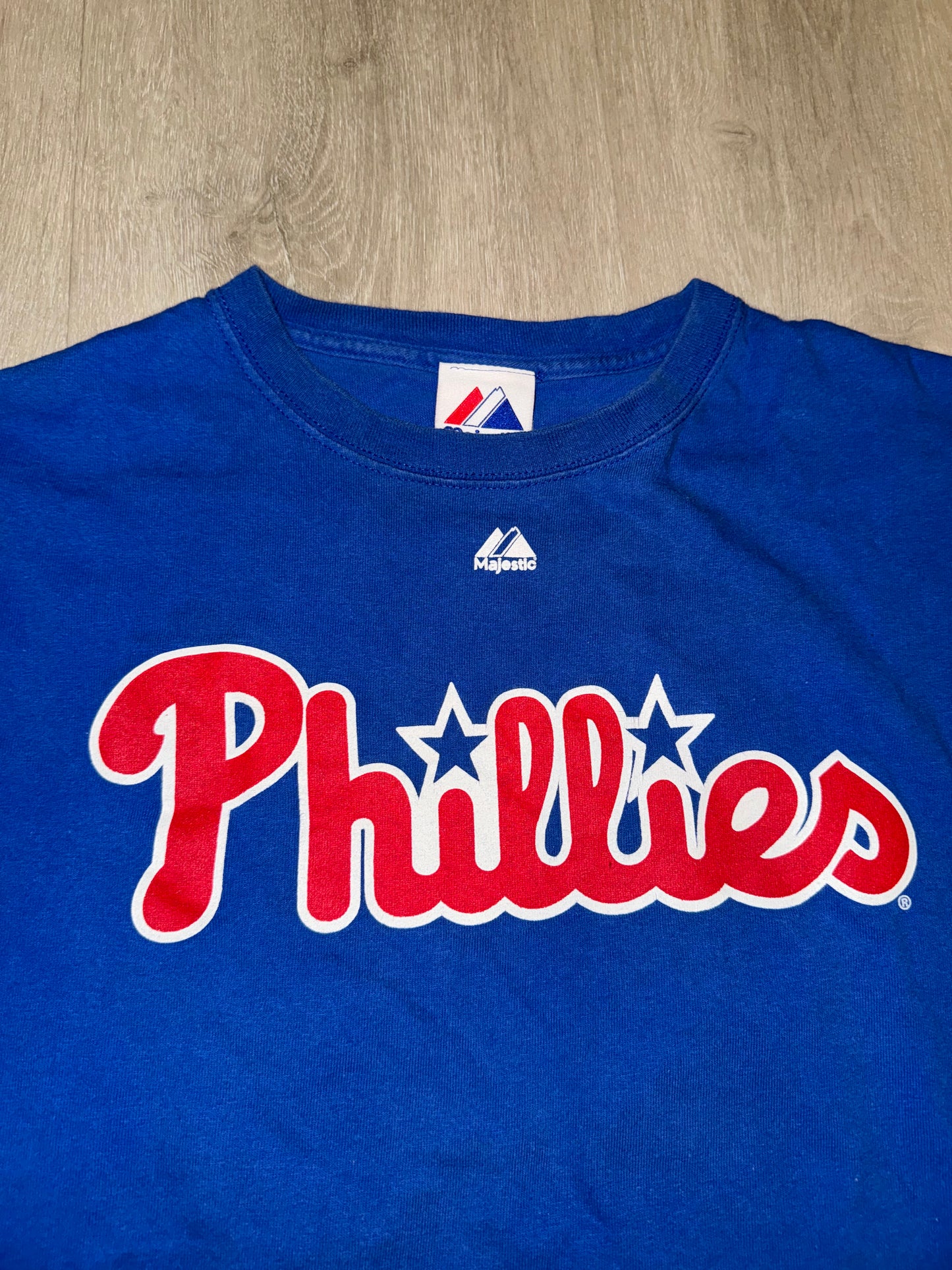 Cliff Lee blue Phillies shirt #1023