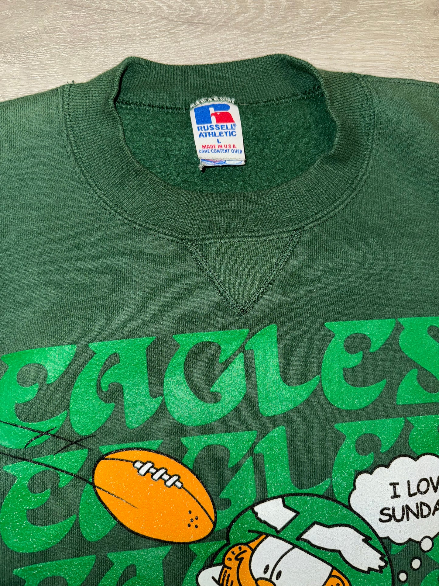 Philadelphia Eagles Garfield Green Crewneck