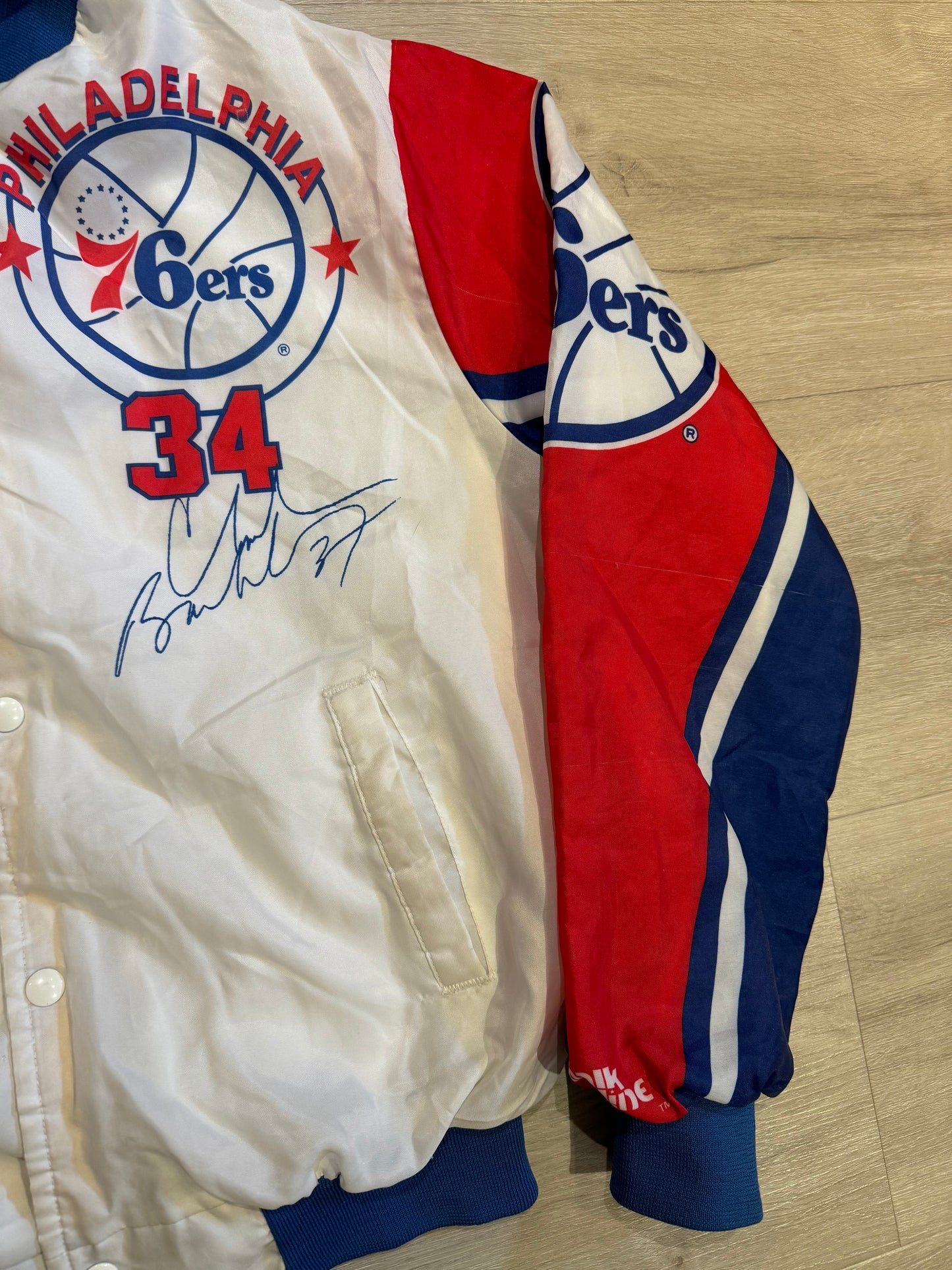 Vintage Philadelphia 76ers Charles Barkley Chalk Line ‘Fanimation’ Jacket