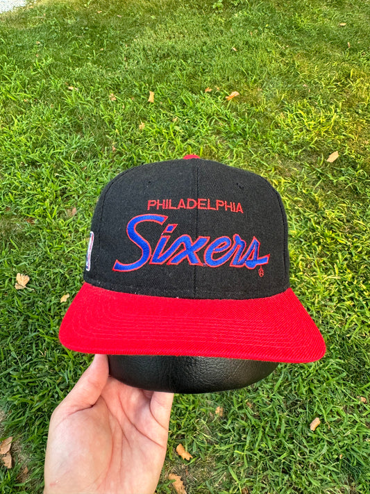 Vintage Philadelphia 76ers Sports Specialties script hat