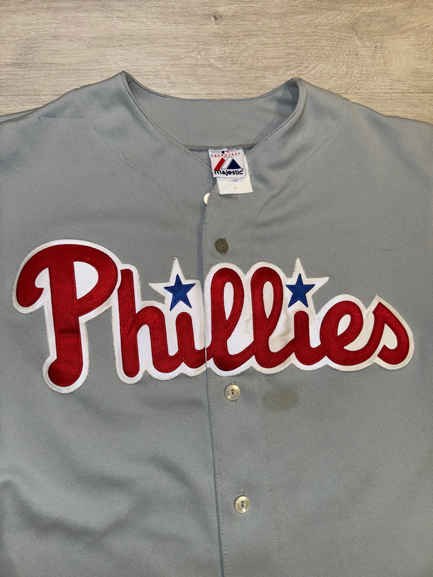 Vintage Philadelphia Phillies Chase Utley Authentic Away Gray Jersey