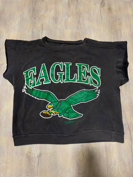 Vintage Philadelphia Eagles cutoff cropped sweatshirt