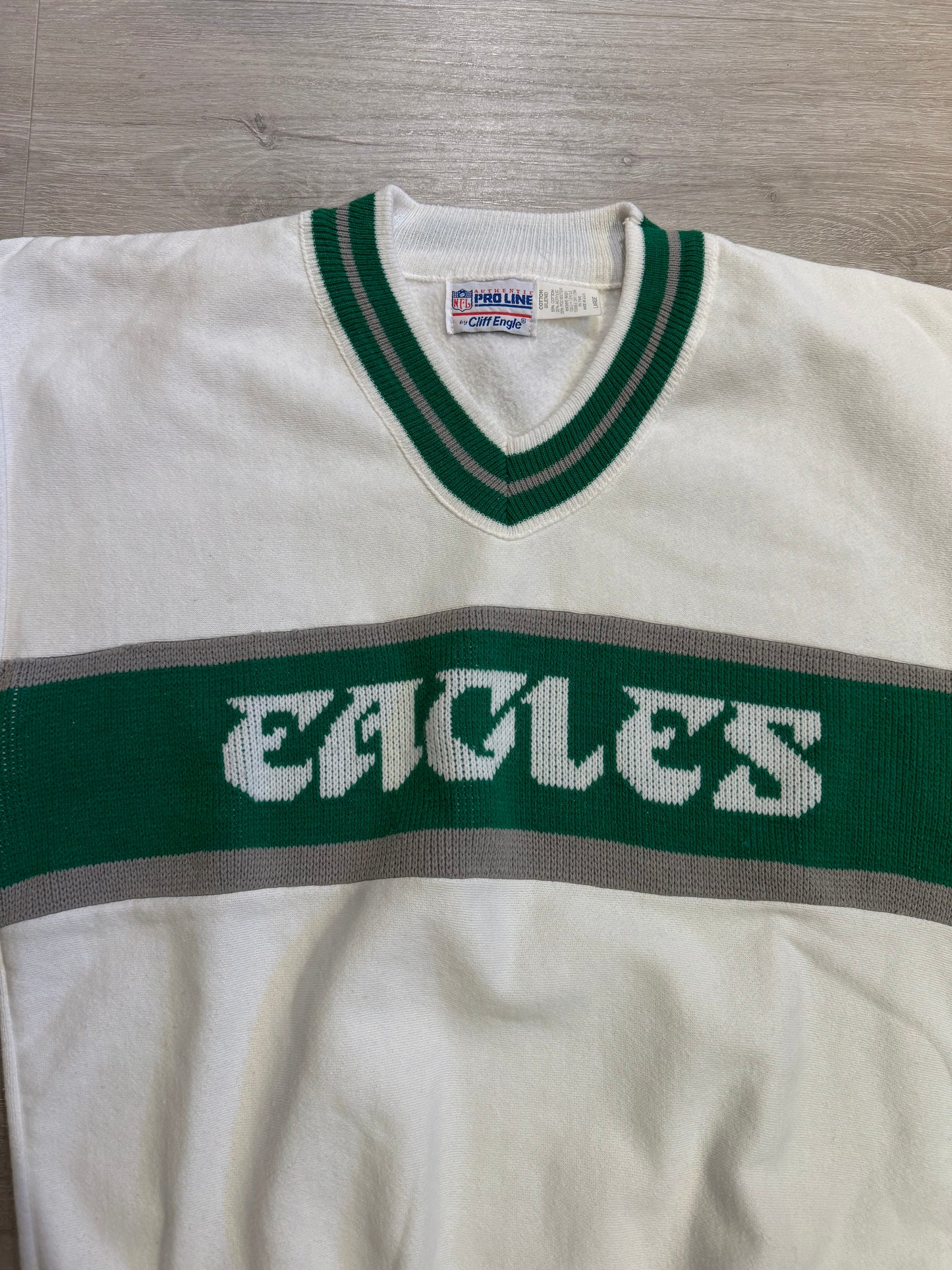 Philadelphia Eagles Vintage Cliff Engle cut off Sweater