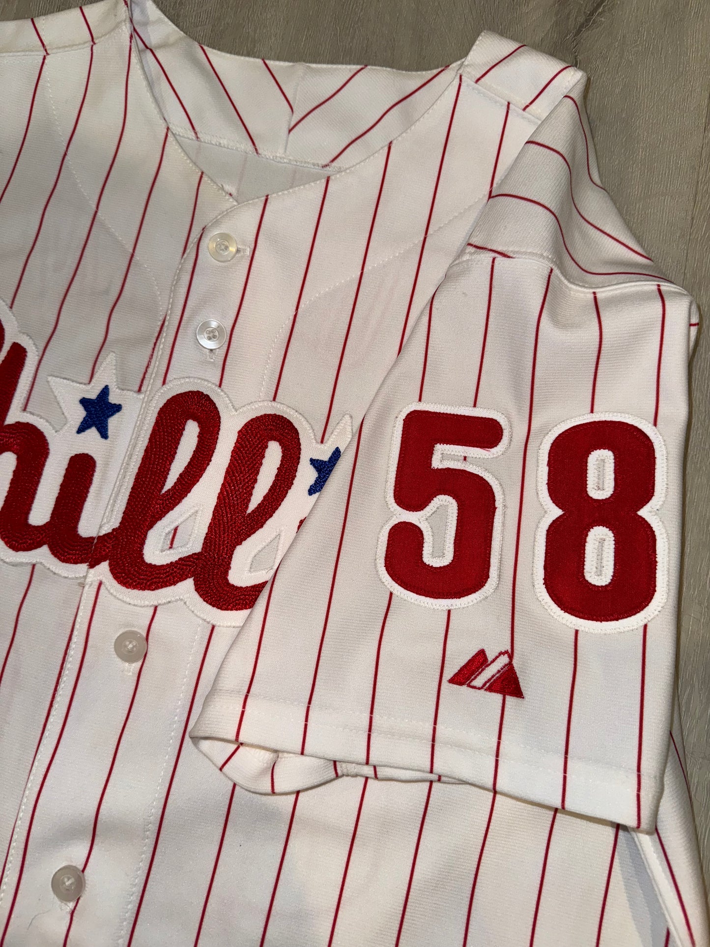 Phillies Chad Durbin game worn jersey #1069