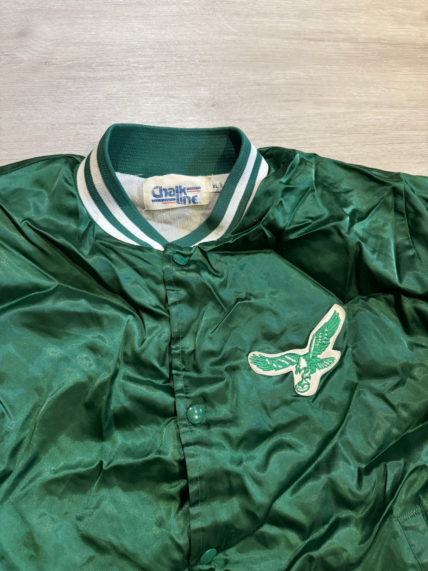 Vintage Philadelphia Eagles Chalk Line Satin Jacket