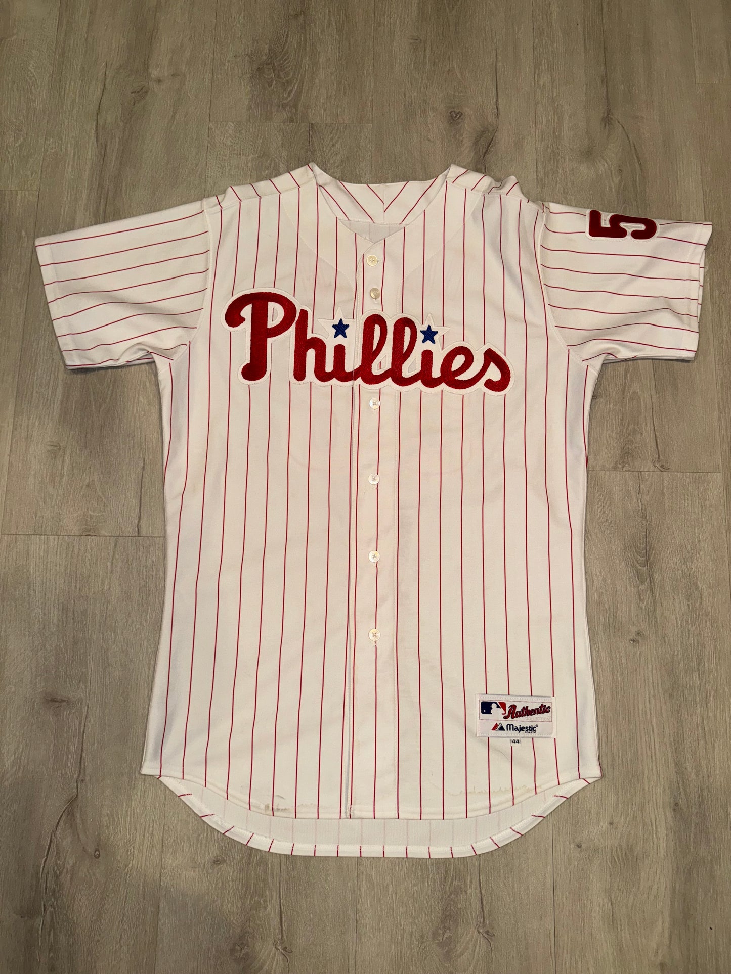 Phillies Chad Durbin game worn jersey #1069