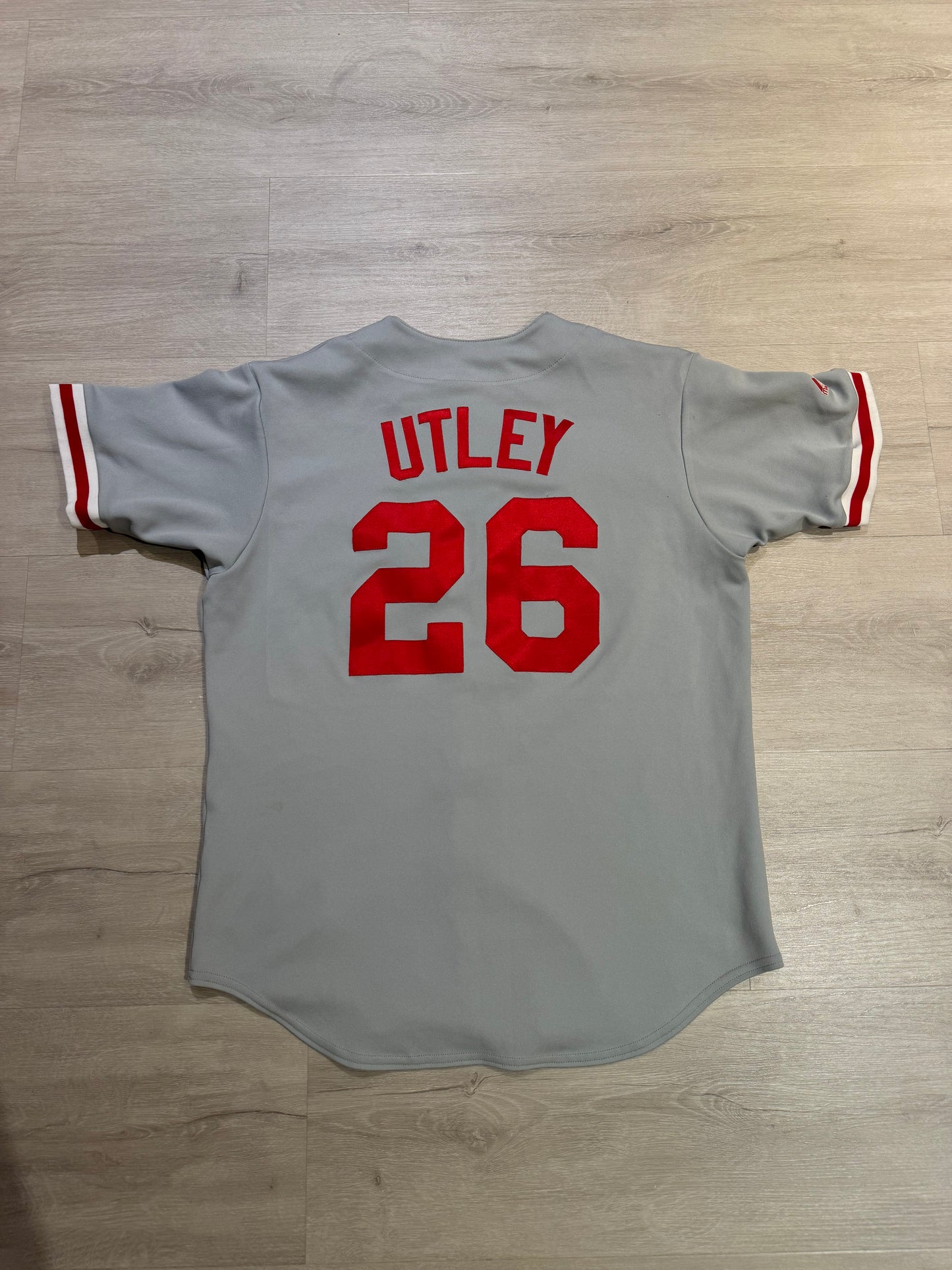 Vintage Philadelphia Phillies Chase Utley Authentic Away Gray Jersey