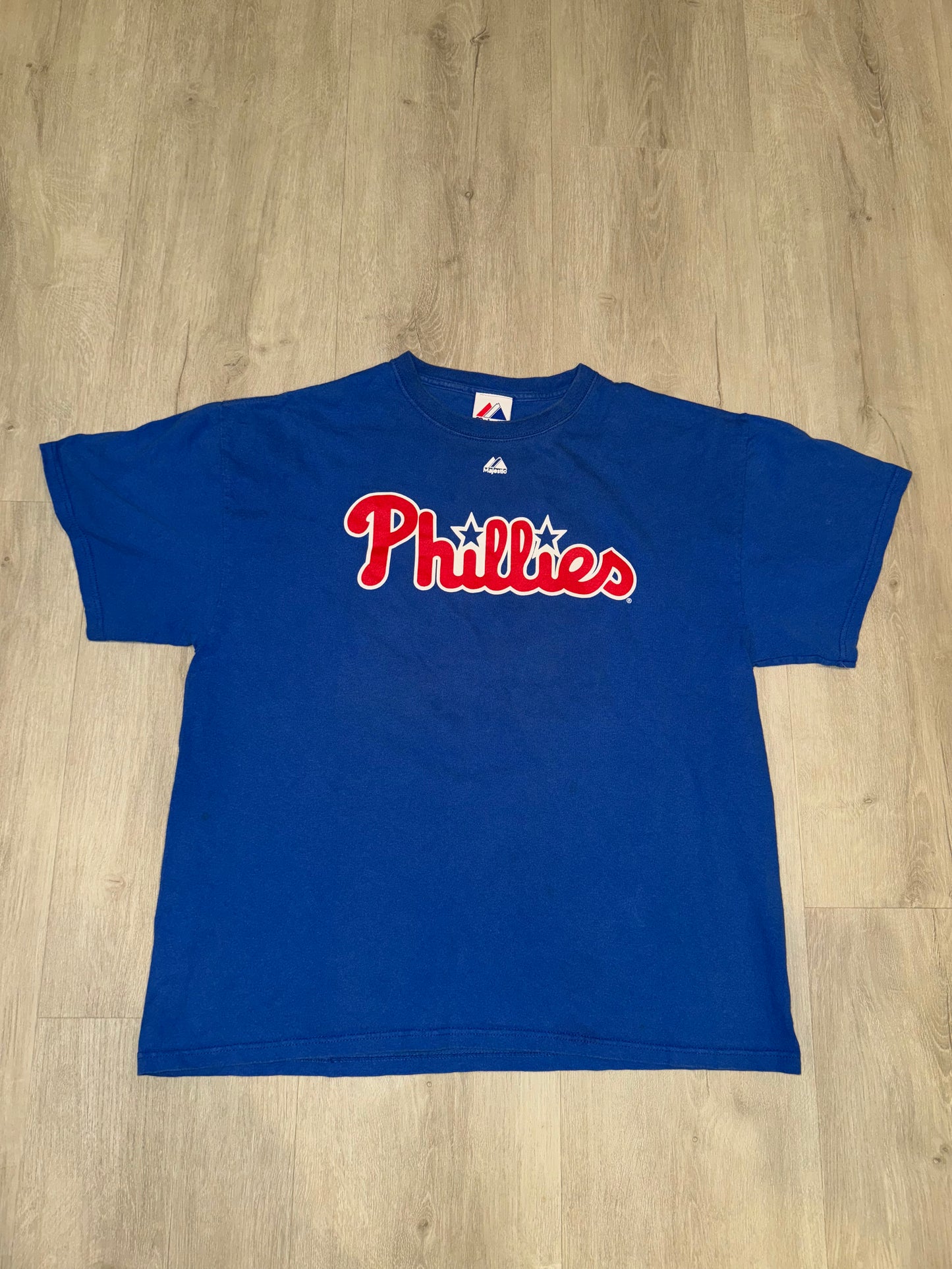 Cliff Lee blue Phillies shirt #1023