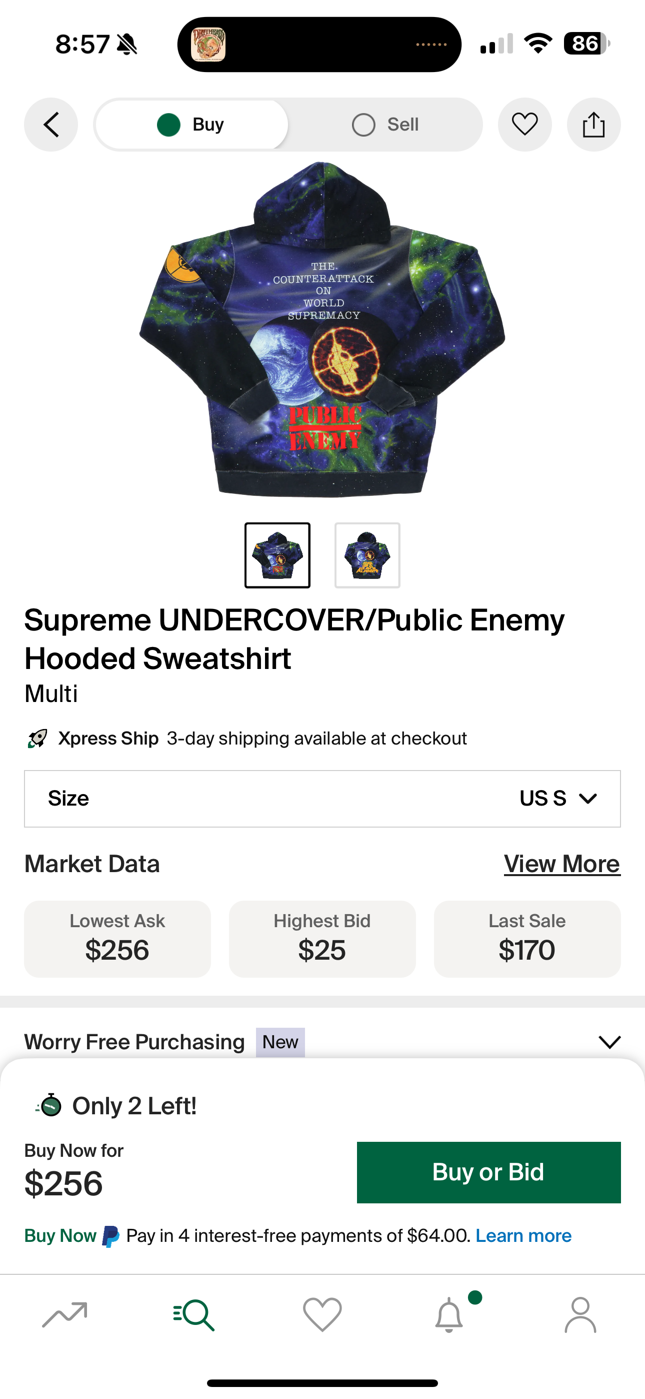 Public Enemy Undercover Supreme Hoodie